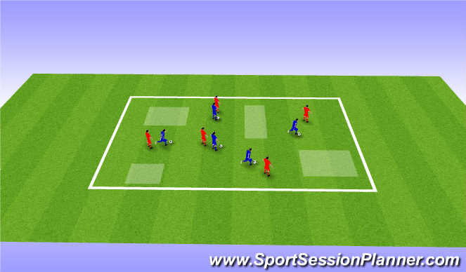 Football/Soccer Session Plan Drill (Colour): Warm Up Option 1