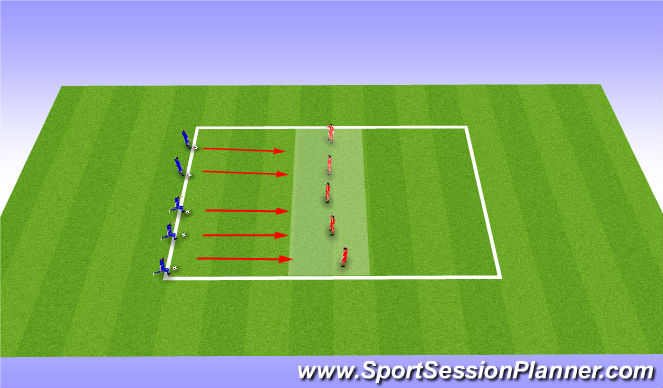 Football/Soccer Session Plan Drill (Colour): Warm Up Option 2