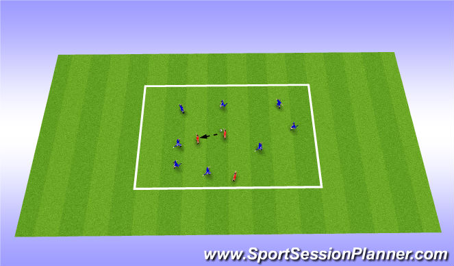 Football/Soccer Session Plan Drill (Colour): Warm Up Option 3