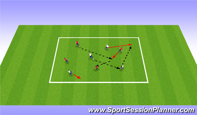 Football/Soccer Session Plan Drill (Colour): Warm-up