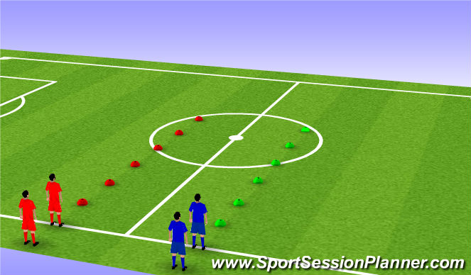 Football/Soccer Session Plan Drill (Colour): Fifa 11+ warm up