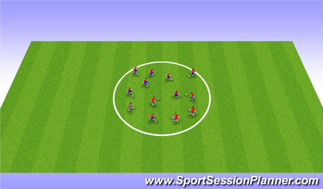 Football/Soccer Session Plan Drill (Colour): Warm Up 1