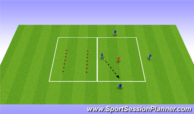 Football/Soccer Session Plan Drill (Colour): Warm Up