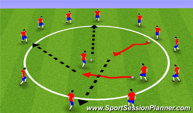 Football/Soccer Session Plan Drill (Colour): Warm Up 2