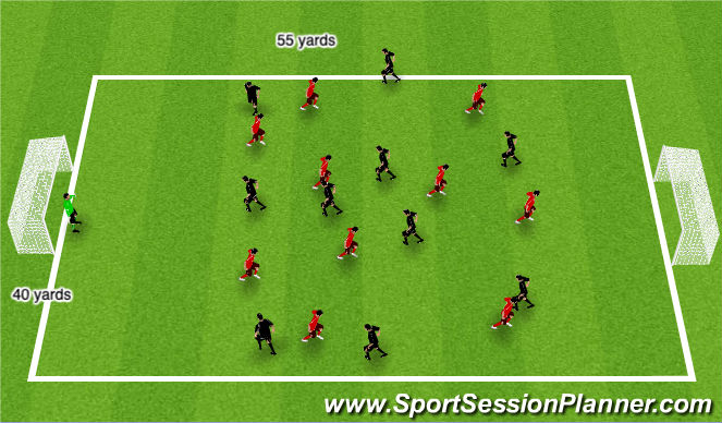 Football/Soccer Session Plan Drill (Colour): Optional: BL to Big Goals