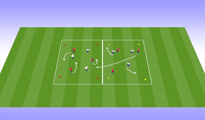 Football/Soccer Session Plan Drill (Colour): Ball Protection