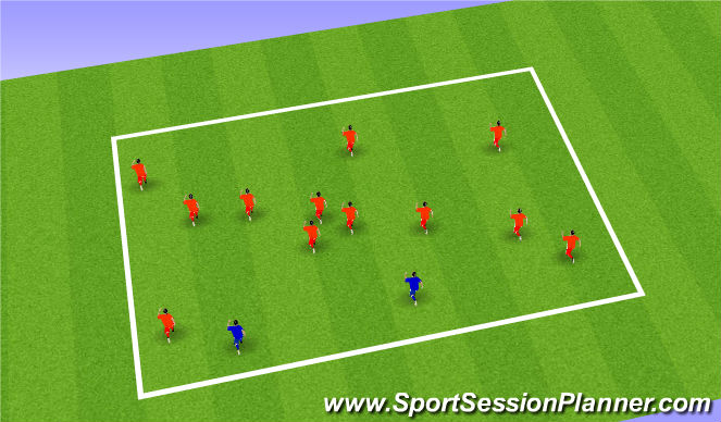 Football/Soccer Session Plan Drill (Colour): Warm Up