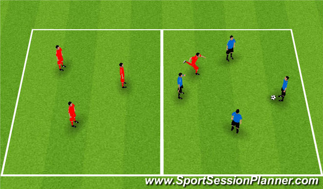 Football/Soccer Session Plan Drill (Colour): Soccer Tennis