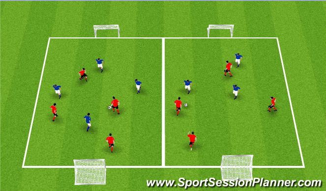 Football/Soccer Session Plan Drill (Colour): Activity IV / Small Side Games