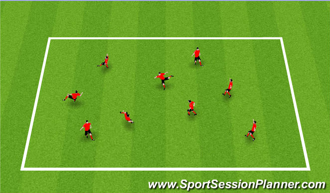 Football/Soccer Session Plan Drill (Colour): Activity V / Cool Down