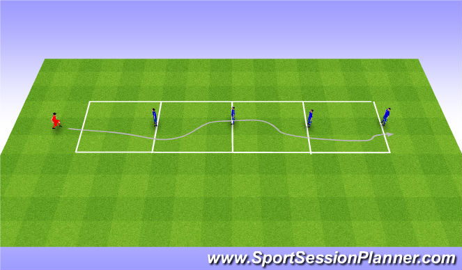 Football/Soccer Session Plan Drill (Colour): Dribbling game. Gra z dryblingiem.