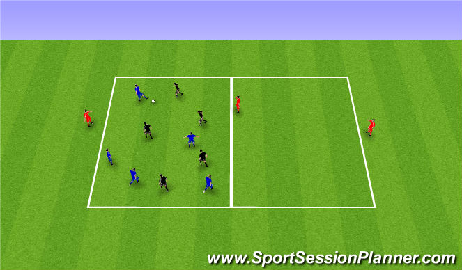 Football/Soccer Session Plan Drill (Colour): Practice