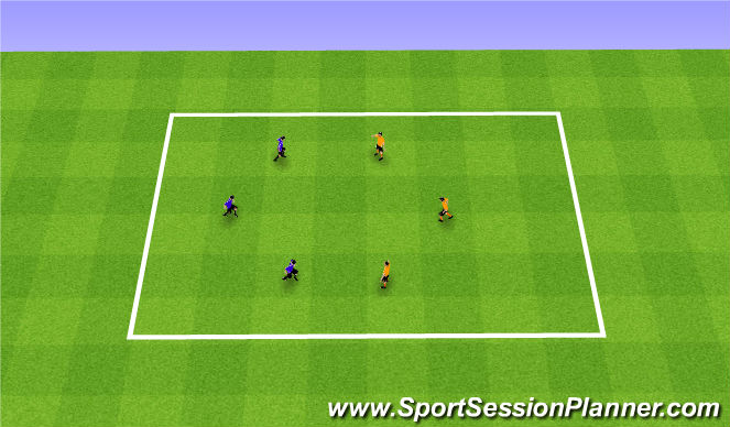 Football/Soccer Session Plan Drill (Colour): Defending as a unit