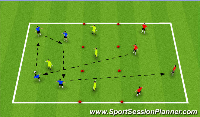 Football/Soccer Session Plan Drill (Colour): Passing Game