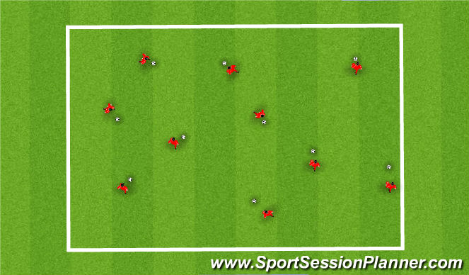 Football/Soccer Session Plan Drill (Colour): Warm Up