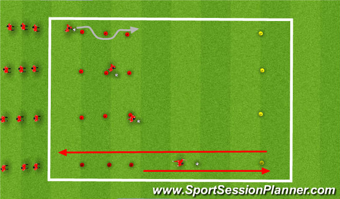 Football/Soccer Session Plan Drill (Colour): Dribble / RWB Race