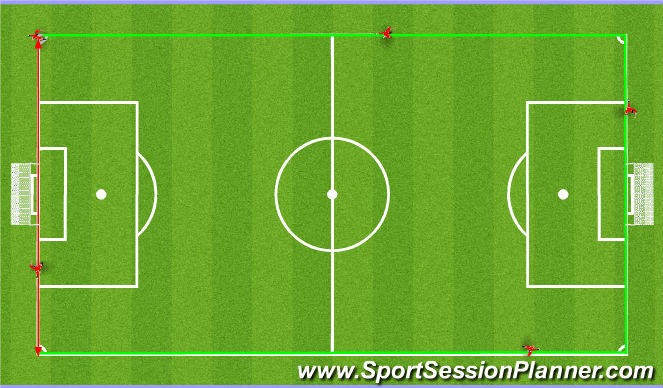 Football/Soccer Session Plan Drill (Colour): Endurance Session: Lap #1