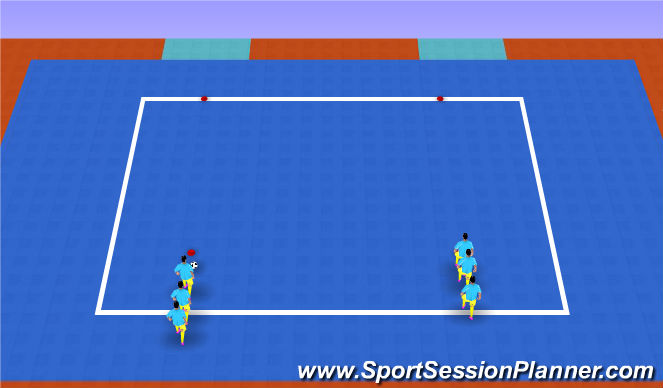 Futsal Session Plan Drill (Colour): Relay Races