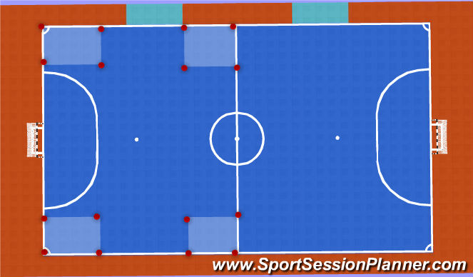 Futsal Session Plan Drill (Colour): Set Up