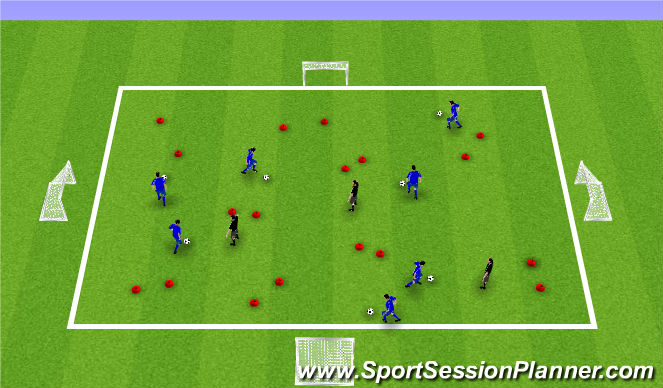 Football/Soccer Session Plan Drill (Colour): Progression