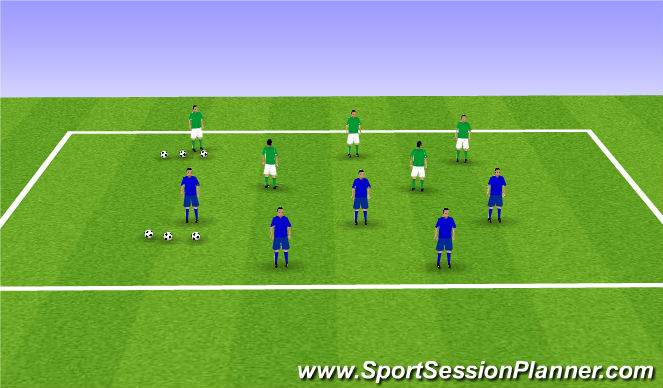 Football/Soccer Session Plan Drill (Colour): Passing Race