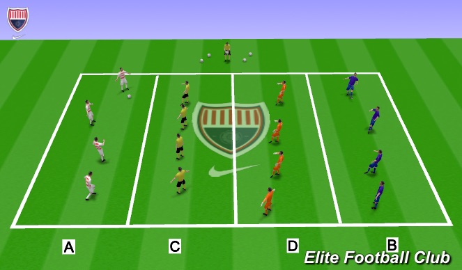 Football/Soccer Session Plan Drill (Colour): Press and Transition