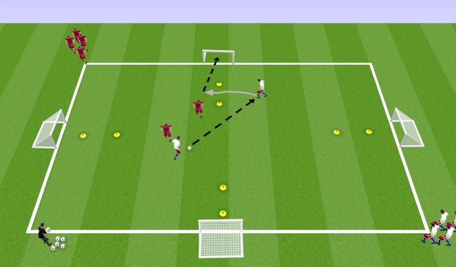 Football/Soccer Session Plan Drill (Colour): RWB Skill Train II