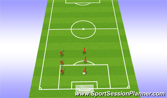 Football/Soccer Session Plan Drill (Colour): Volley Back and forth warm up