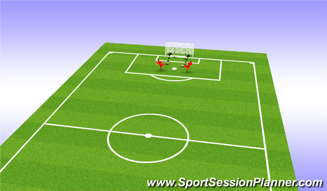 Football/Soccer Session Plan Drill (Colour): Volley to goal