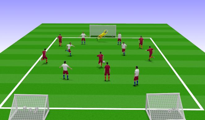 Football/Soccer Session Plan Drill (Colour): 1 v 1 Skill Game