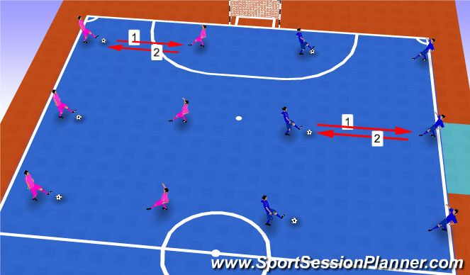 Futsal Session Plan Drill (Colour): Warm Up