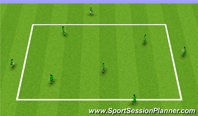Football/Soccer Session Plan Drill (Colour): Basic handling