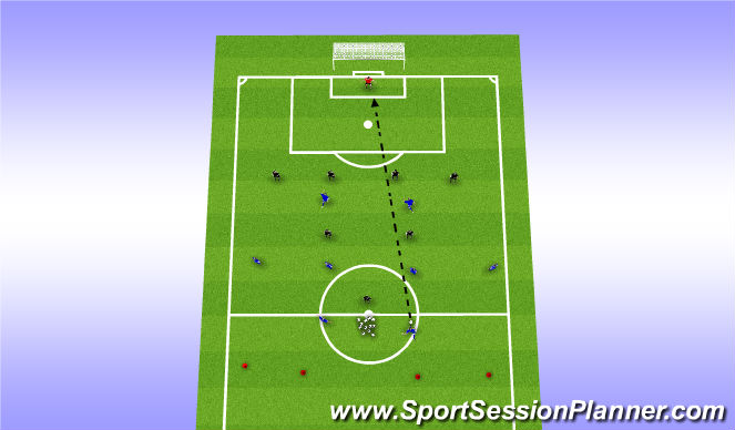 Football/Soccer Session Plan Drill (Colour): Set-Up & Free Play (2mins)