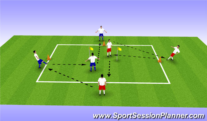 Football/Soccer Session Plan Drill (Colour): Passing & Reciving