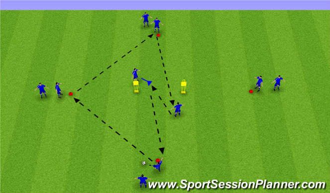 Football/Soccer Session Plan Drill (Colour): Passing 2