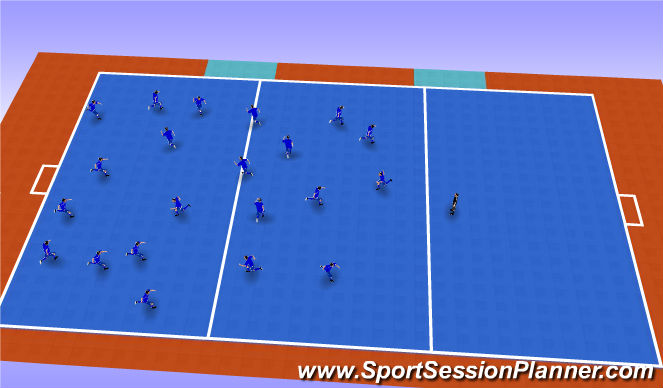 Futsal Session Plan Drill (Colour): Cool down