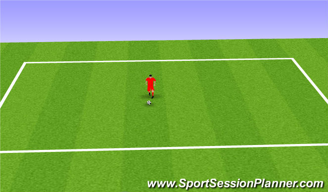 Football/Soccer Session Plan Drill (Colour): Roll, step over, stop