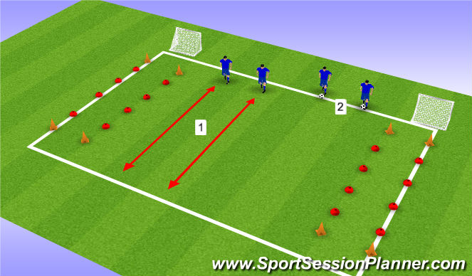 Football/Soccer Session Plan Drill (Colour): Warming-up