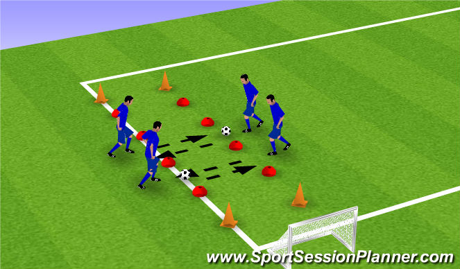 Football/Soccer Session Plan Drill (Colour): Aannemen - pass