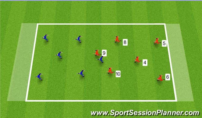 Football/Soccer Session Plan Drill (Colour): Lead in Practice