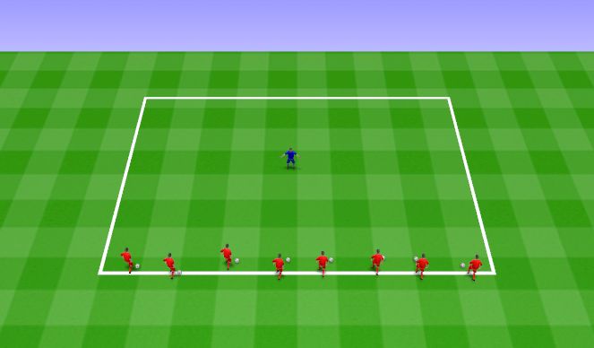 Football/Soccer Session Plan Drill (Colour): Dribbling Option 4