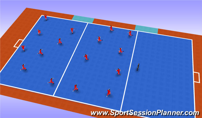 Futsal Session Plan Drill (Colour): Cool down