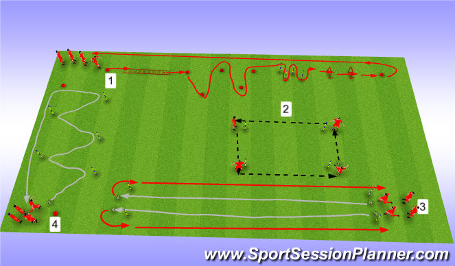 Football/Soccer Session Plan Drill (Colour): Fitness