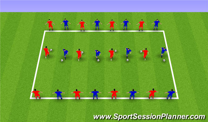 Football/Soccer Session Plan Drill (Colour): Fitness