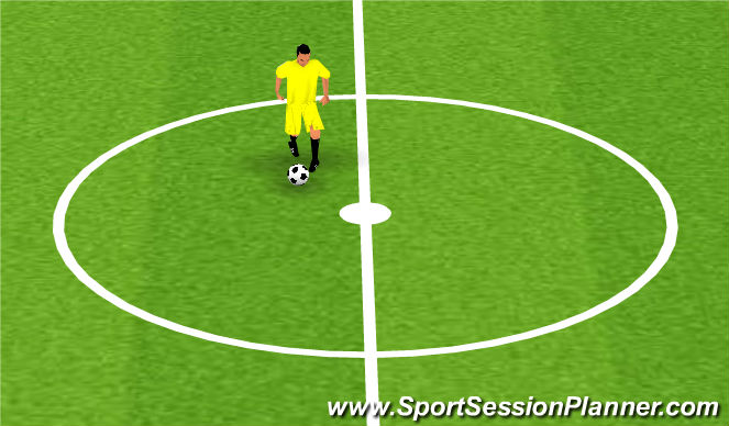 Football/Soccer Session Plan Drill (Colour): Dribbling