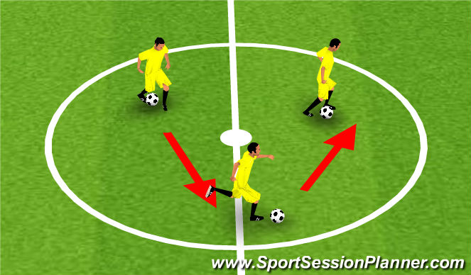 Football/Soccer Session Plan Drill (Colour): Knee on the Football