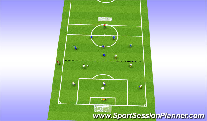 Football/Soccer Session Plan Drill (Colour): 7v7