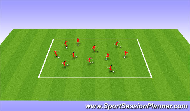 Football/Soccer Session Plan Drill (Colour): Warm Up