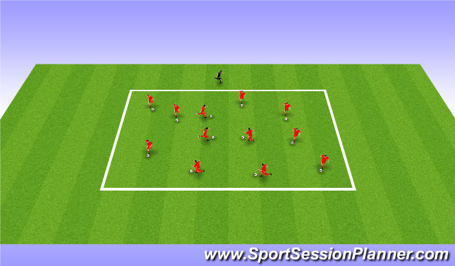 Football/Soccer Session Plan Drill (Colour): Technical Practice