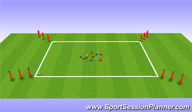 Football/Soccer Session Plan Drill (Colour): Fun Game